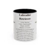 11oz Labrador Retriever Mug, Black, front view