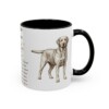 11oz Labrador Retriever Mug, Black, right side view