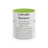 11oz Labrador Retriever Mug, Light Green, front view