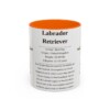 11oz Labrador Retriever Mug, Orange, front view