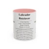 11oz Labrador Retriever Mug, Pink, front view