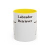11oz Labrador Retriever Mug, Yellow, front view