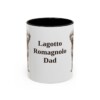 11oz-lagotto-romagnolo-mug-dad-black-front 11oz Lagotto Romagnolo Dog Dad Mug, Black, front view