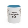 11oz-lagotto-romagnolo-mug-dad-light-blue 11oz Lagotto Romagnolo Dog Dad Mug, Light Blue, front view