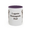11oz-lagotto-romagnolo-mug-dad-purple 11oz Lagotto Romagnolo Dog Dad Mug, Purple, front view