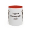 11oz-lagotto-romagnolo-mug-dad-red 11oz Lagotto Romagnolo Dog Dad Mug, Red, front view
