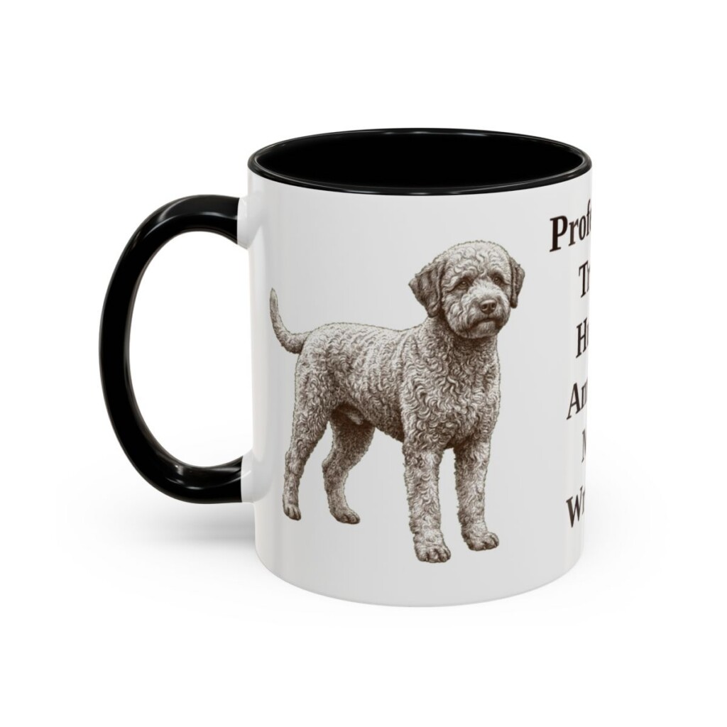11oz-lagotto-romagnolo-mug-humor-black-left 11oz Funny Lagotto Romagnolo Mug, Black, left side view