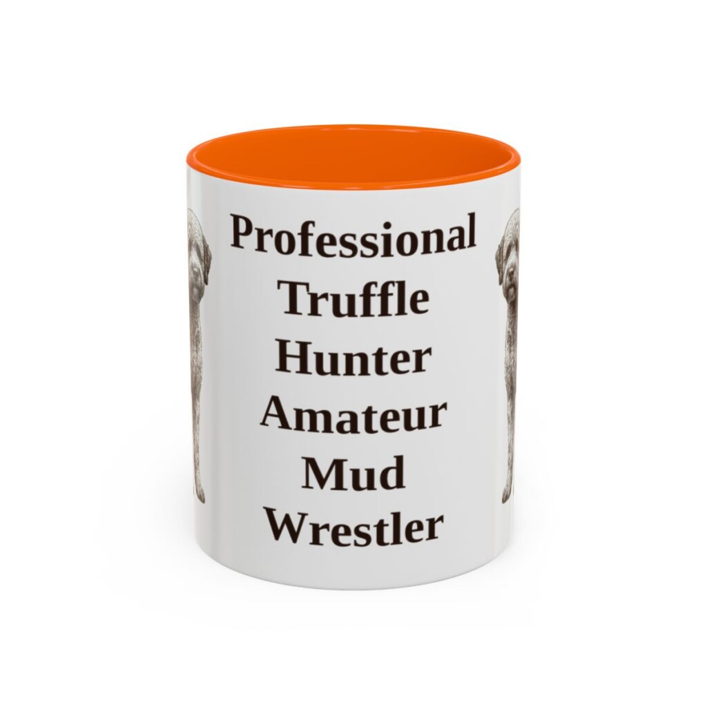 11oz-lagotto-romagnolo-mug-humor-orange 11oz Funny Lagotto Romagnolo Mug, Orange, front view