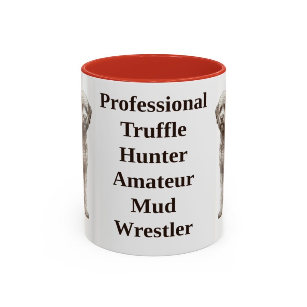 11oz-lagotto-romagnolo-mug-humor-red 11oz Funny Lagotto Romagnolo Mug, Red, front view