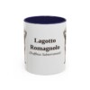 11oz Lagotto Romagnolo Latin Mug, Navy, front view