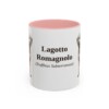 11oz Lagotto Romagnolo Latin Mug, Pink, front view
