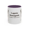 11oz Lagotto Romagnolo Latin Mug, Purple, front view