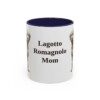 11oz Lagotto Romagnolo Dog Mom Mug, Navy, front view