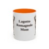 11oz Lagotto Romagnolo Dog Mom Mug, Orange, front view