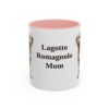 11oz Lagotto Romagnolo Dog Mom Mug, Pink, front view