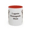 11oz Lagotto Romagnolo Dog Mom Mug, Red, front view