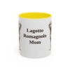 11oz Lagotto Romagnolo Dog Mom Mug, Yellow, front view