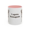 11oz-lagotto-romagnolo-mug-pink 11oz Lagotto Romagnolo Mug, Pink, front view