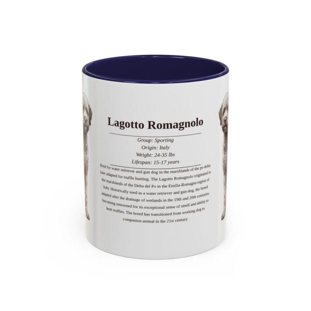 11oz Lagotto Romagnolo Mug, Navy, front view