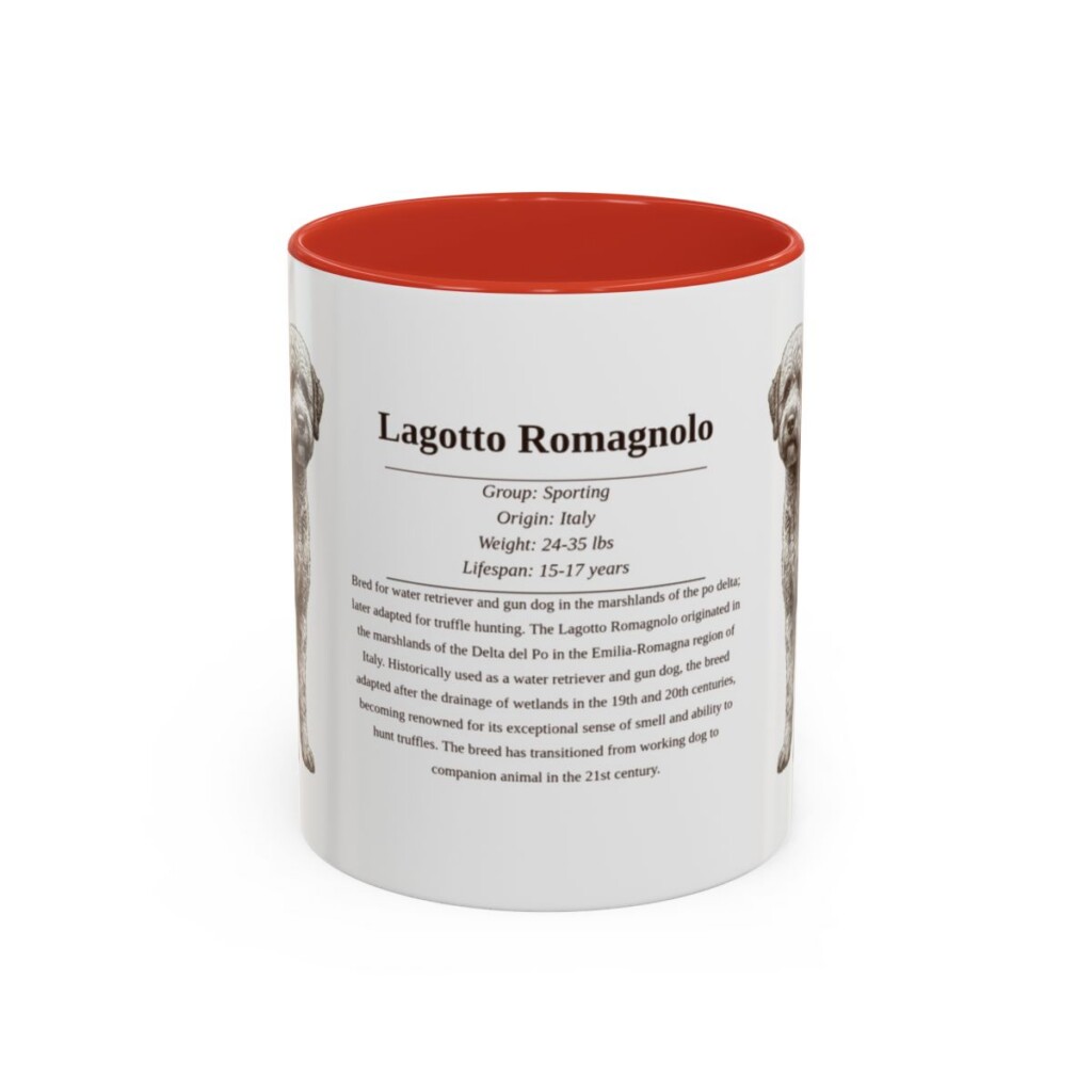 11oz Lagotto Romagnolo Mug, Red, front view