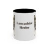 11oz Lancashire Heeler Mug, Black, front view