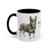 11oz Lancashire Heeler Mug, Black, left side view