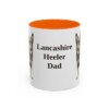 11oz-lancashire-heeler-mug-dad-orange 11oz Lancashire Heeler Dog Dad Mug, Orange, front view