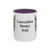 11oz-lancashire-heeler-mug-dad-purple 11oz Lancashire Heeler Dog Dad Mug, Purple, front view