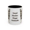 11oz Funny Lancashire Heeler Mug, Black, front view