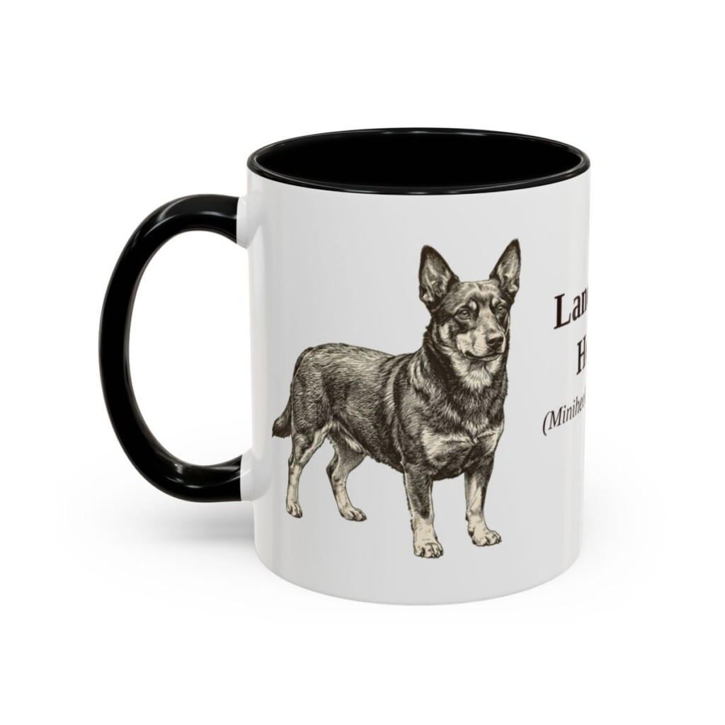 11oz-lancashire-heeler-mug-latin-black-left 11oz Lancashire Heeler Latin Mug, Black, left side view