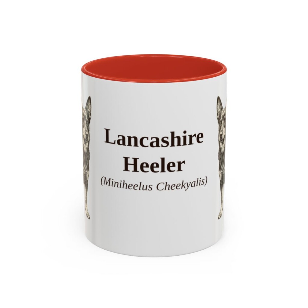 11oz-lancashire-heeler-mug-latin-red 11oz Lancashire Heeler Latin Mug, Red, front view
