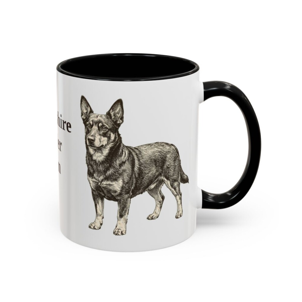 11oz Lancashire Heeler Dog Mom Mug, Black, right side view