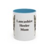 11oz Lancashire Heeler Dog Mom Mug, Light Blue, front view