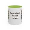 11oz Lancashire Heeler Dog Mom Mug, Light Green, front view