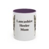 11oz Lancashire Heeler Dog Mom Mug, Purple, front view