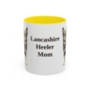 11oz Lancashire Heeler Dog Mom Mug, Yellow, front view