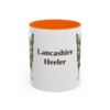 11oz Lancashire Heeler Mug, Orange, front view
