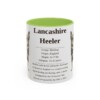 11oz Lancashire Heeler Mug, Light Green, front view