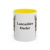 11oz Lancashire Heeler Mug, Yellow, front view