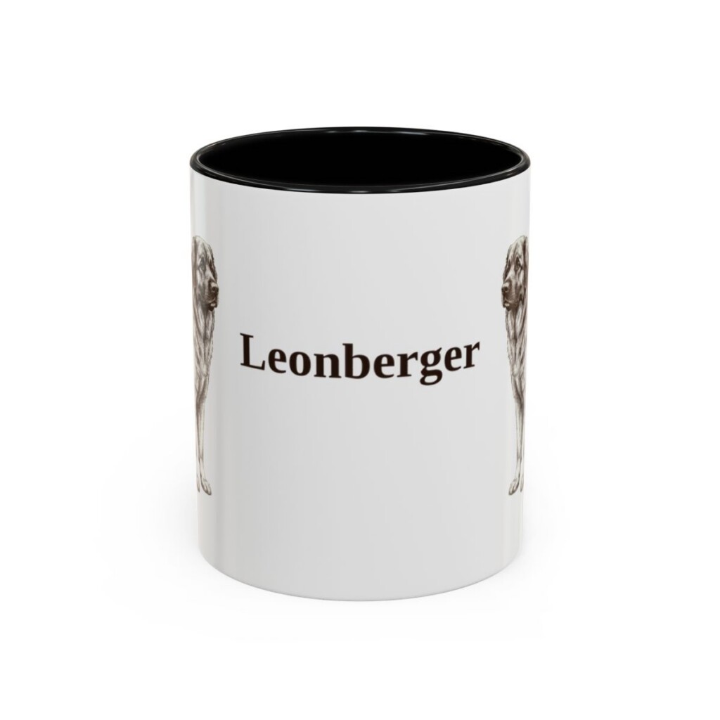 11oz Leonberger Mug, Black, front view