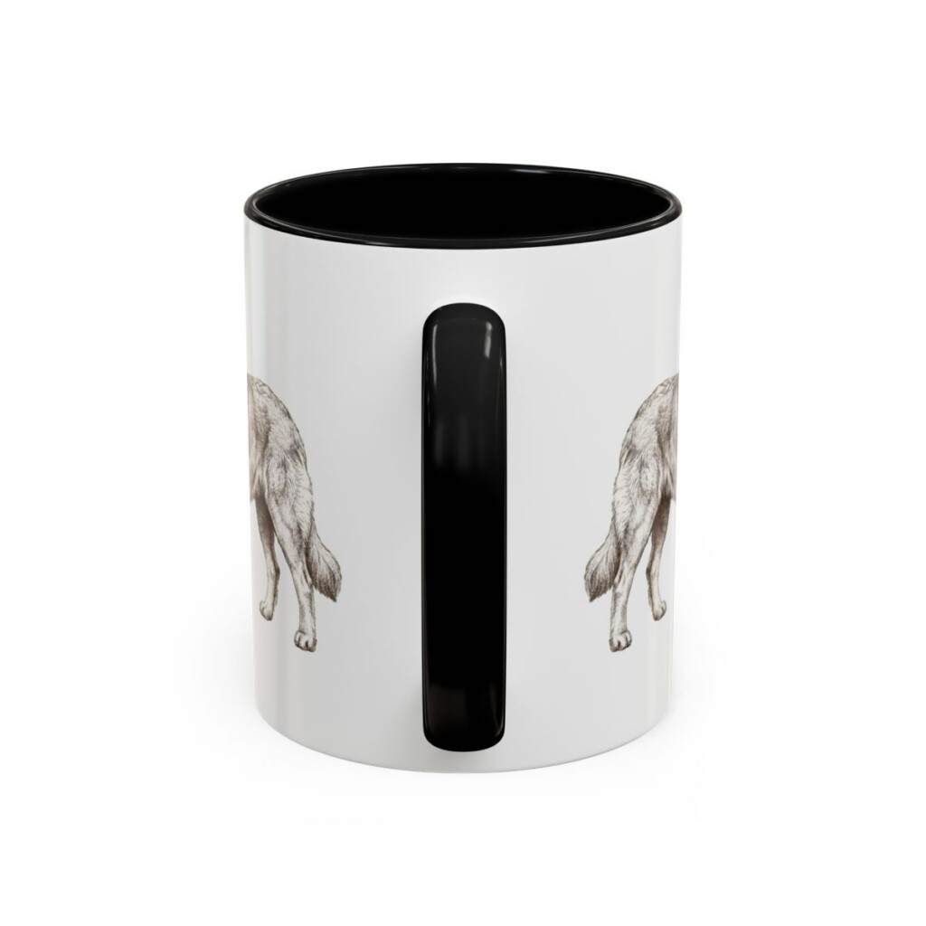 11oz Leonberger Dog Dad Mug, Black, back view