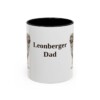 11oz Leonberger Dog Dad Mug, Black, front view