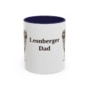 11oz Leonberger Dog Dad Mug, Navy, front view