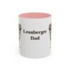 11oz Leonberger Dog Dad Mug, Pink, front view
