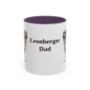 11oz Leonberger Dog Dad Mug, Purple, front view