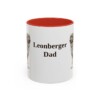 11oz Leonberger Dog Dad Mug, Red, front view