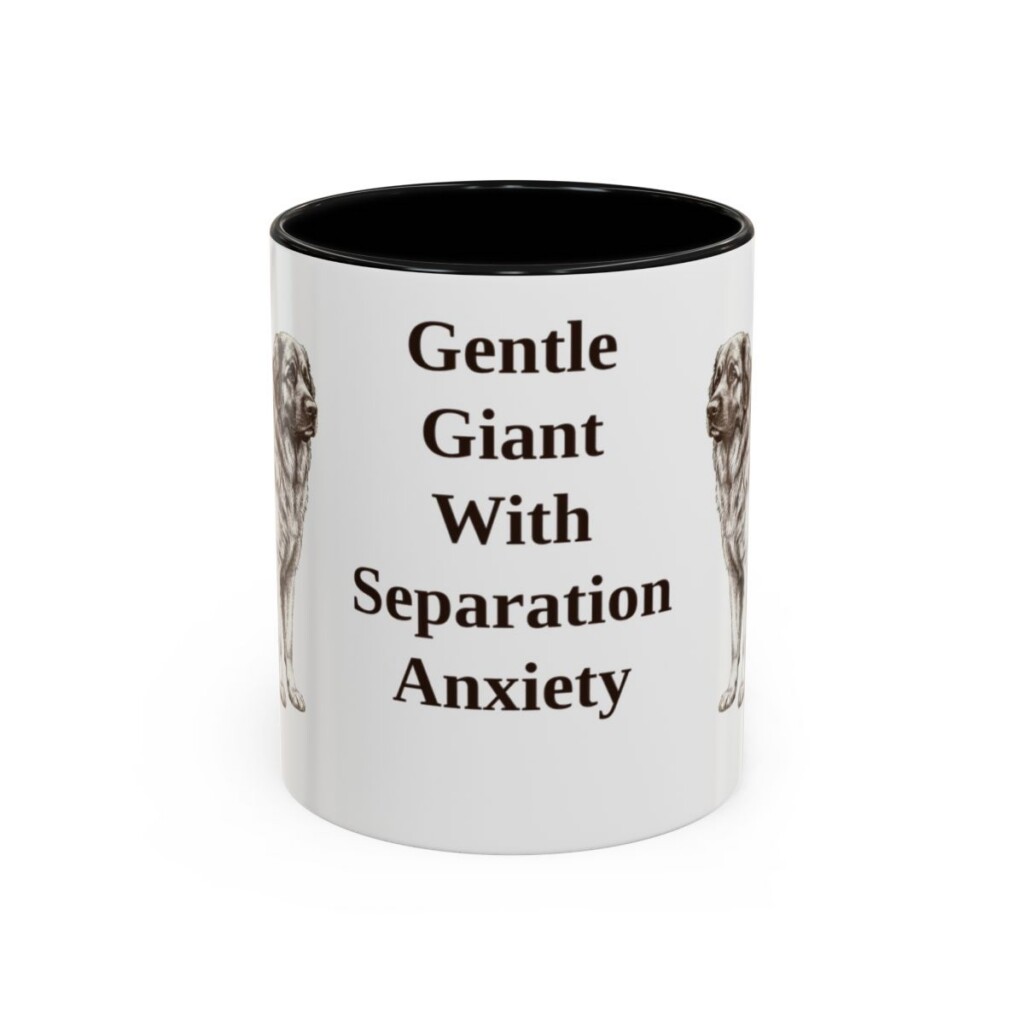11oz Funny Leonberger Mug, Black, front view