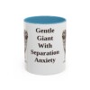 11oz Funny Leonberger Mug, Light Blue, front view