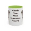 11oz Funny Leonberger Mug, Light Green, front view