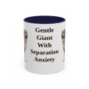 11oz Funny Leonberger Mug, Navy, front view